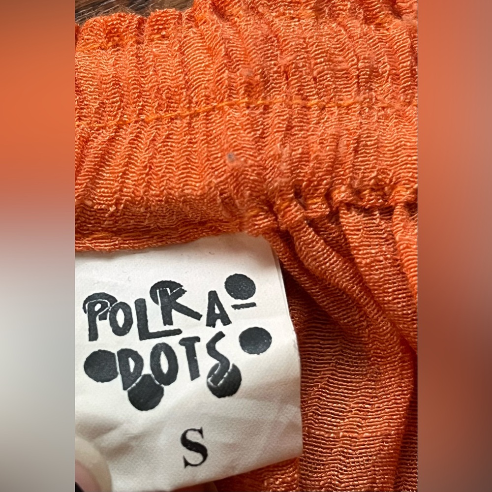 Orange Relaxed Ruched Blouse - Picture 2 of 5